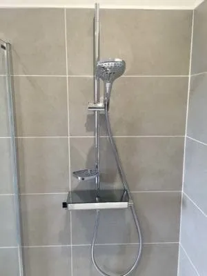 close-up of modern shower